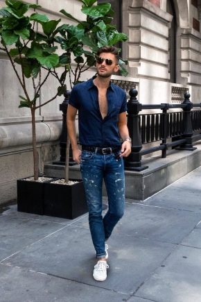 Seluar jeans lelaki biru: apa itu dan apa yang harus dipakai?