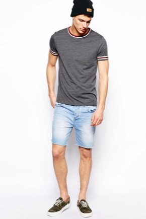 Shorts in denim da uomo: regole di selezione, immagini alla moda
