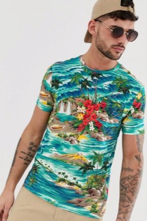 T-shirts til mænd med tryk: en række forskellige modeller