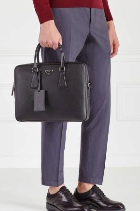 Beg lelaki Prada: ciri, varieti dan model