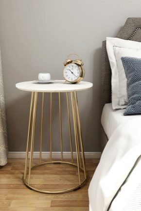 Round bedside tables