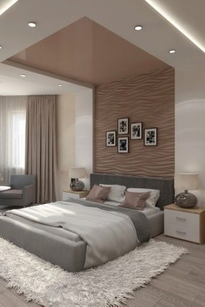 Options for arranging furniture in the bedroom