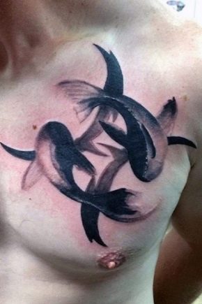Férfi tetoválások áttekintése a Halak horoszkóp jegyével