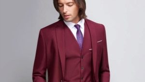 Bordeauxrode pakken voor heren: hoe te kiezen en wat te dragen?