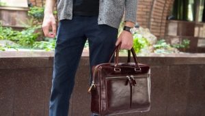 Vīriešu ādas somas: šķirnes, padomi izvēlei un kopšanai