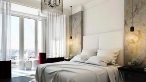 Soveværelse design med balkon eller loggia