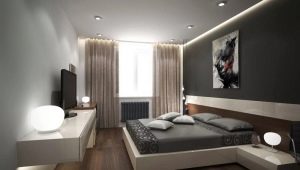 Illuminazione in camera da letto con soffitti tesi