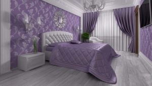 Bilik tidur dalam warna ungu
