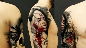 Mænd tatoveringer i stil med skraldespand