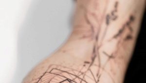 Mga tattoo na estilo ng geometriko para sa mga kalalakihan