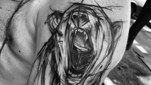 Herziening van tatoeages in schetsstijl voor mannen