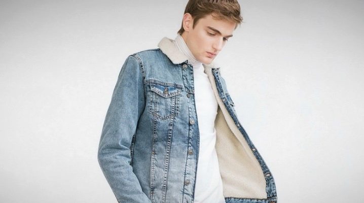 Vestes en jean pour hommes avec fourrure