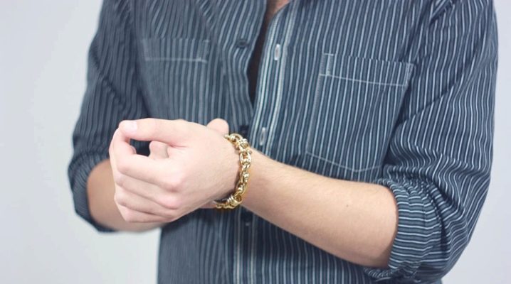 Zlatne muške narukvice: vrste, odabir i pravila nošenja