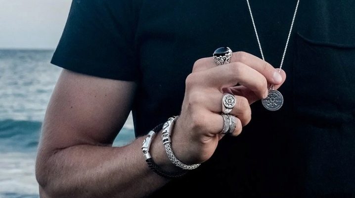 Pánské stříbrné prsteny: druhy, pravidla pro výběr a nošení
