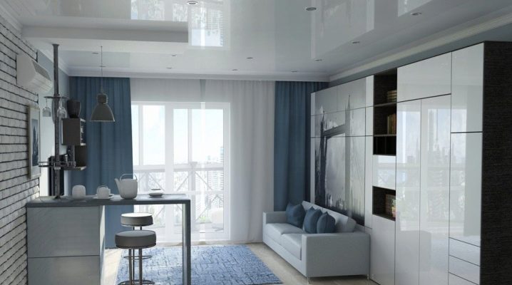 Design of one-room apartments with an area of ​​33 sq. m