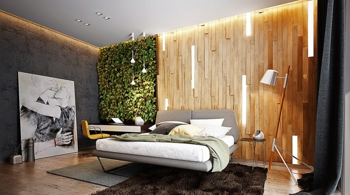 Interno della camera da letto in stile ecologico