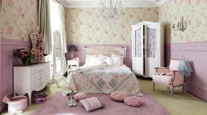Giấy dán tường phong cách Provence cho phòng ngủ