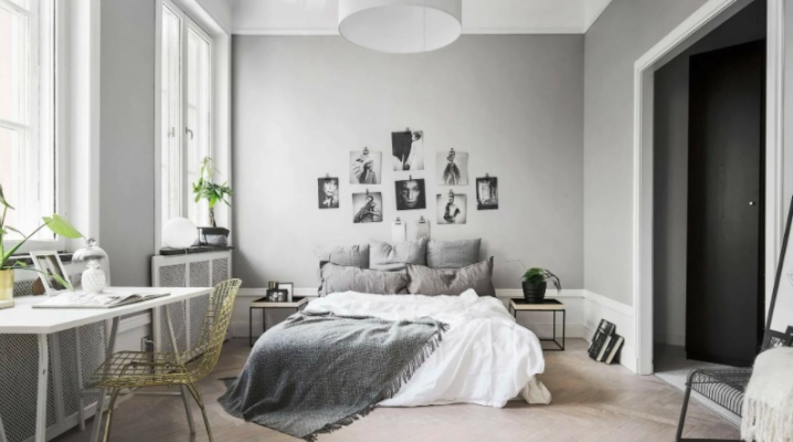 Декориране на сиво -бяла спалня