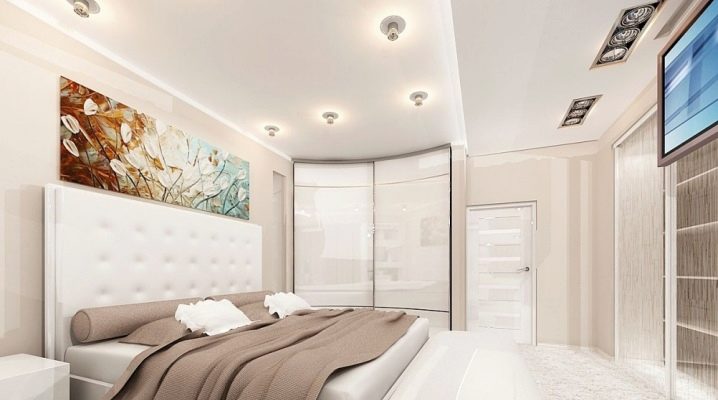 Design moderno della camera da letto in colori chiari