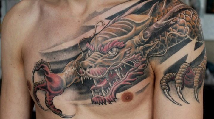 Pregled muških tetovaža zmajeva