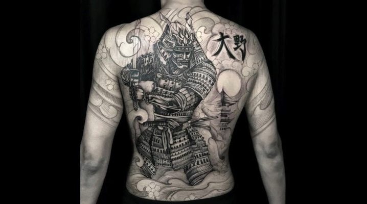 De betekenis van tatoeage voor mannen in de vorm van samoerai en hun plaatsing