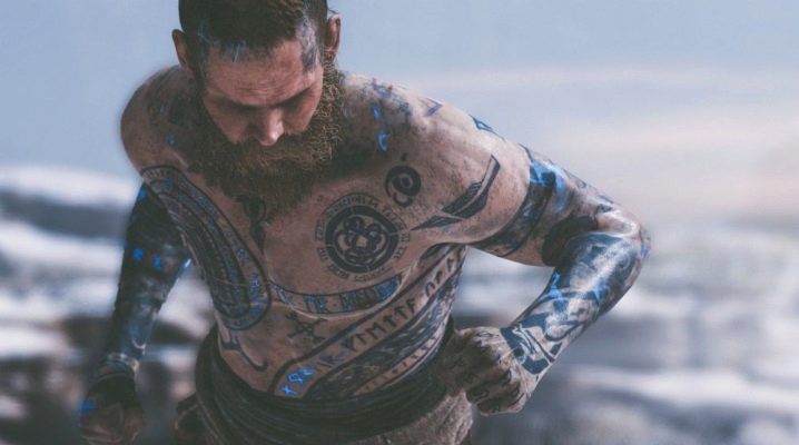 Forskellige skandinaviske tatoveringer til mænd