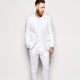 Bộ vest nam màu trắng: ưu và nhược điểm, kiểu dáng, sự kết hợp, sự lựa chọn