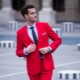 חליפות גברים אדומות: זנים ושילובים מעניינים