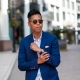 Áo khoác nam màu xanh: sắc thái, hình in, sự lựa chọn, sự kết hợp