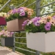Caixas de varanda, plantadores e vasos de flores