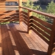 Wooden balcony railing