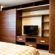 TV cabinets in the bedroom interior
