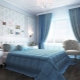 Mavi tonlarda yatak odası