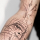 Pánské tetování v geometrickém stylu